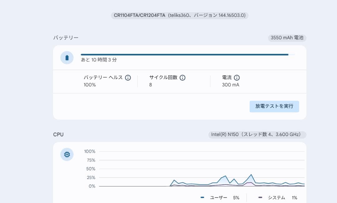 ASUS Chromebook CR12 Flip 高性能文教モデルN150搭載