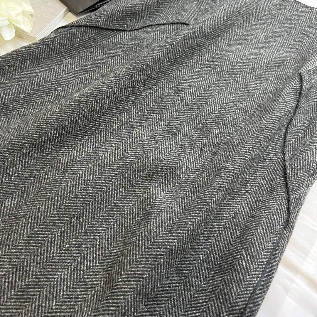 【美品】DOLCE & GABBANA 膝丈ワンピース レオパード グレー 38