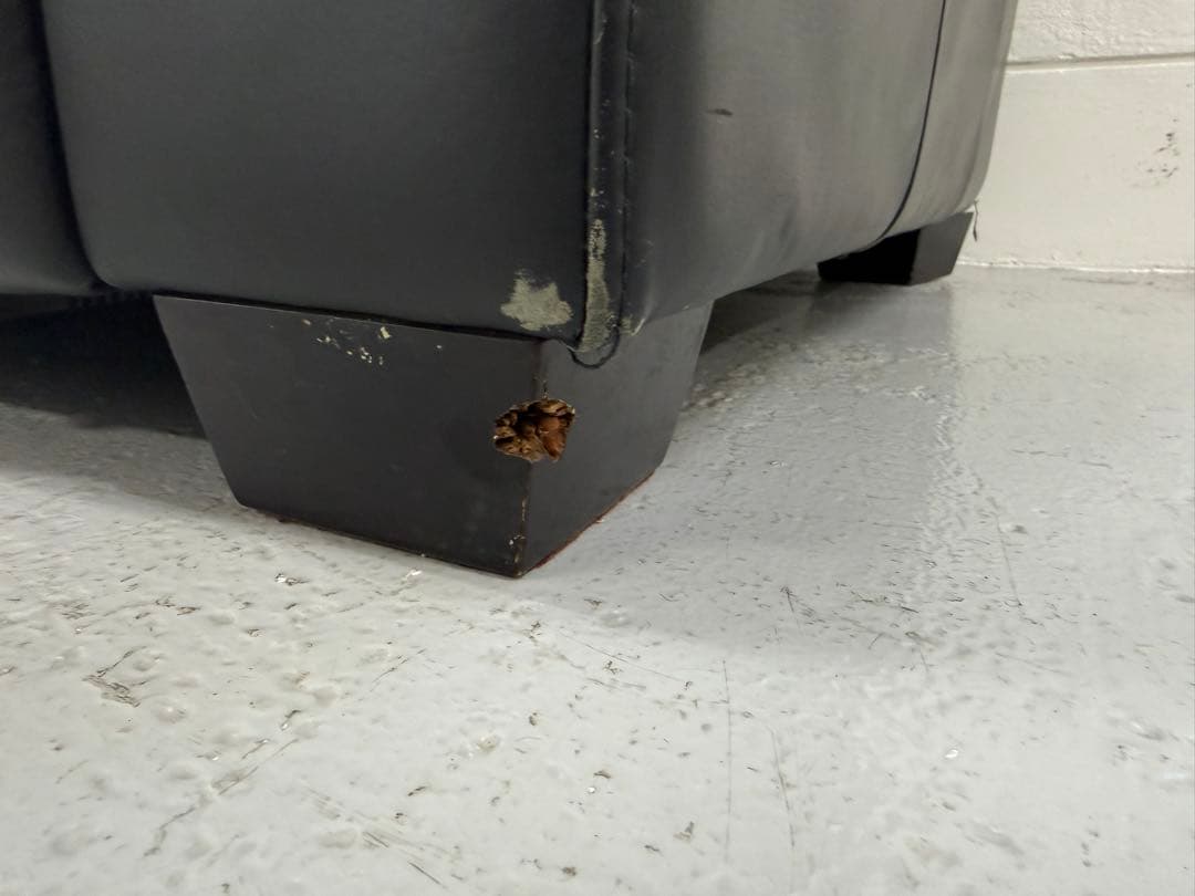 KEYUCA ケユカ 3人がけ　L字型ソファ　本革　黒　定価30万円