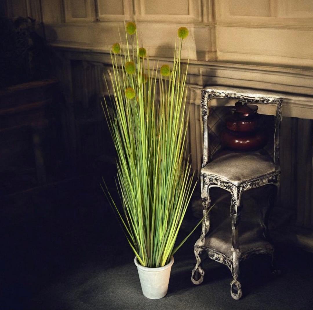 光触媒　人工観葉植物　ウォールグリーン　フェイクグリーン　ポンポングラス120@