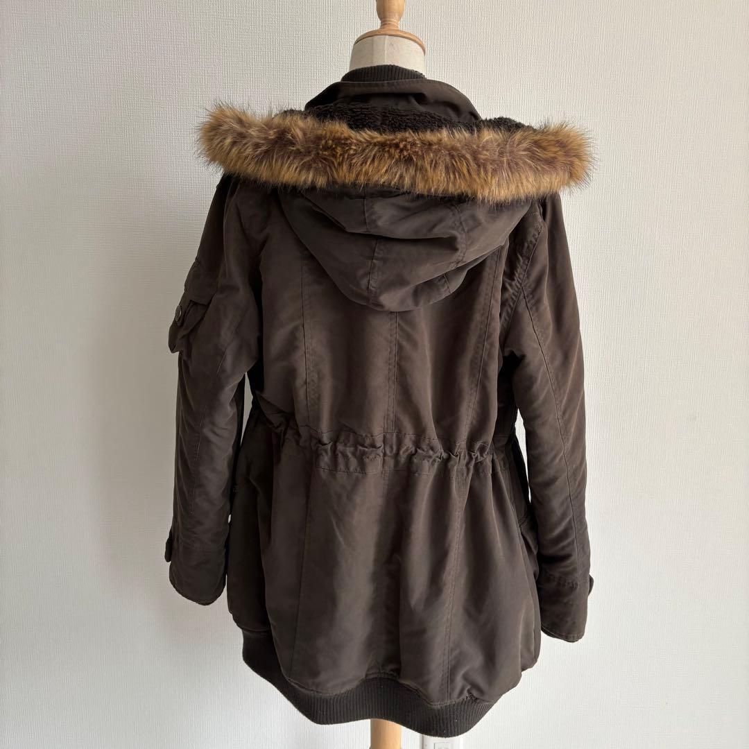 ✨本日限定セール✨平成ギャル y2k グランジ ファー付きモッズコート ギミック