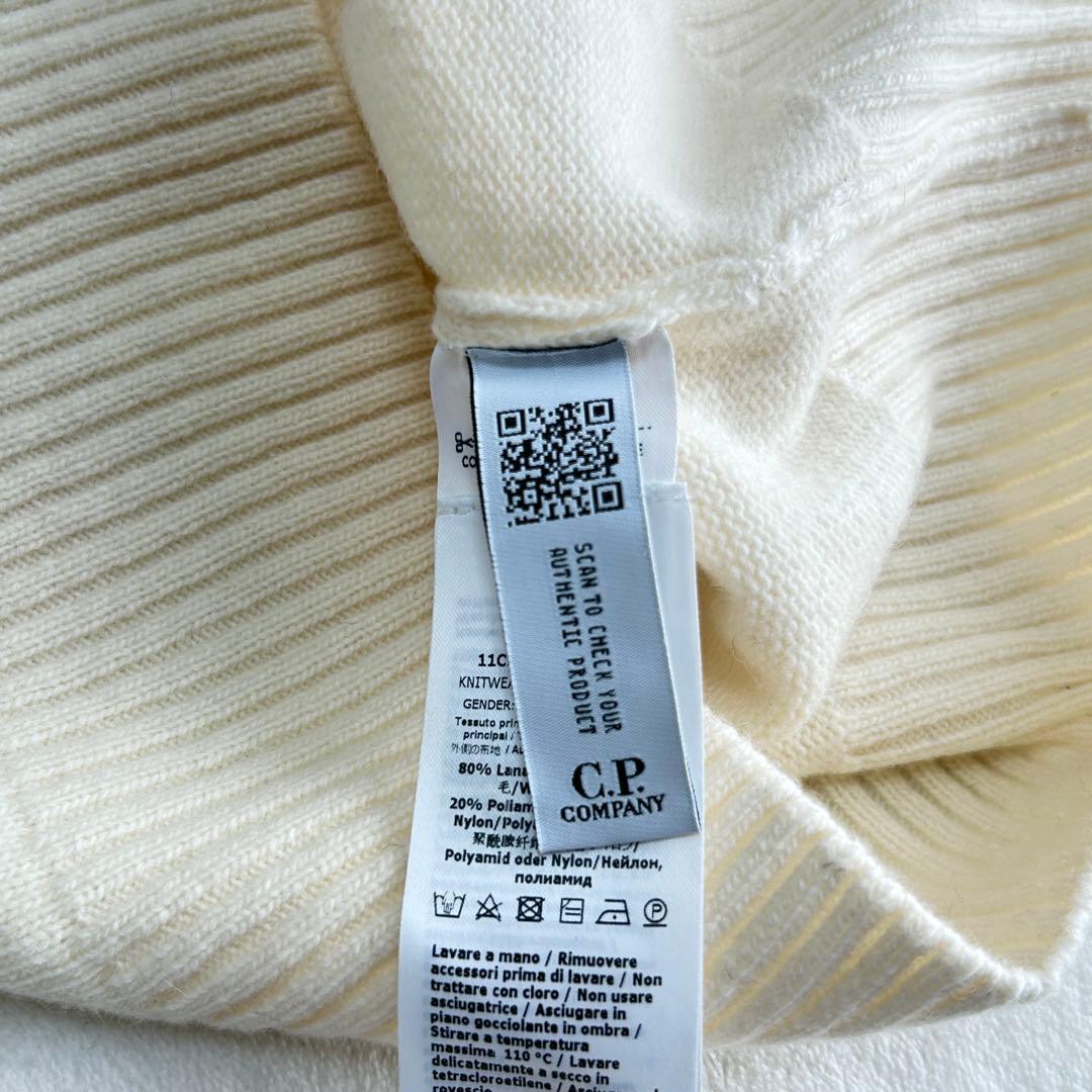 未使用級 シーピーカンパニー アームレンズ ゴーグル タートルネックニット46白