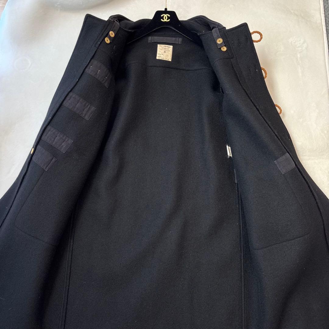 Glenoverグレンオーバー　ダッフルコート　黒　肉厚　ウール　ロング　トグル