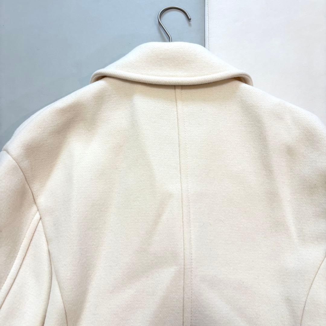 【美品】allurevilleアルアバイル　ラムメルトンピーコート　ナチュラル