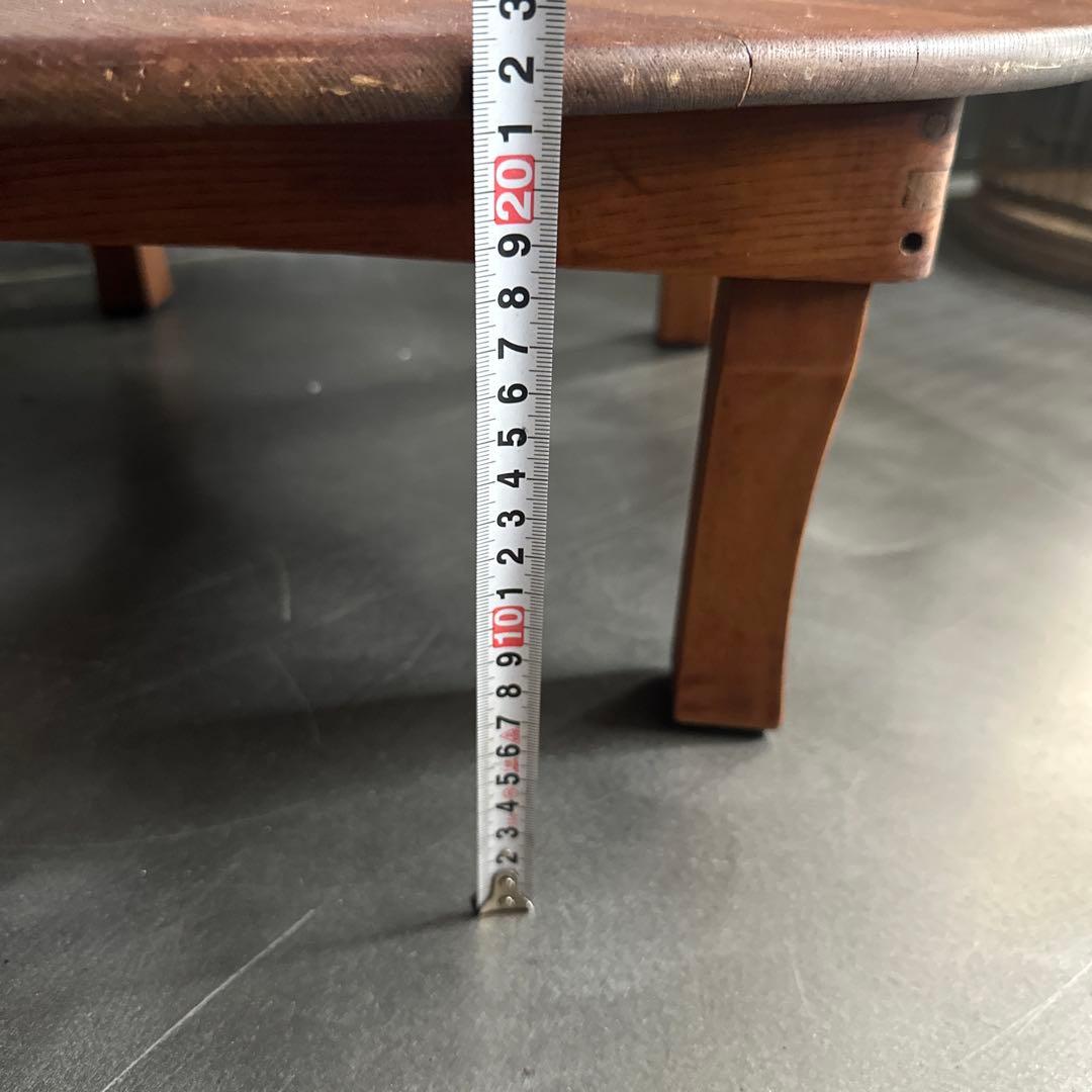 瞬間的お値下げ‼️ヴィンテージ　木製円形座卓 ダークブラウン