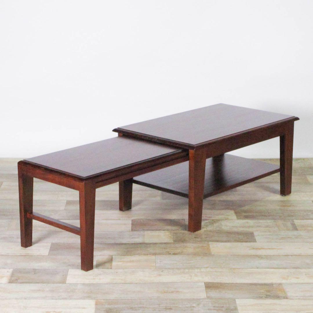 L 新品 アジアン 伸長式 テーブル ローテーブル アンティーク 座卓 木製