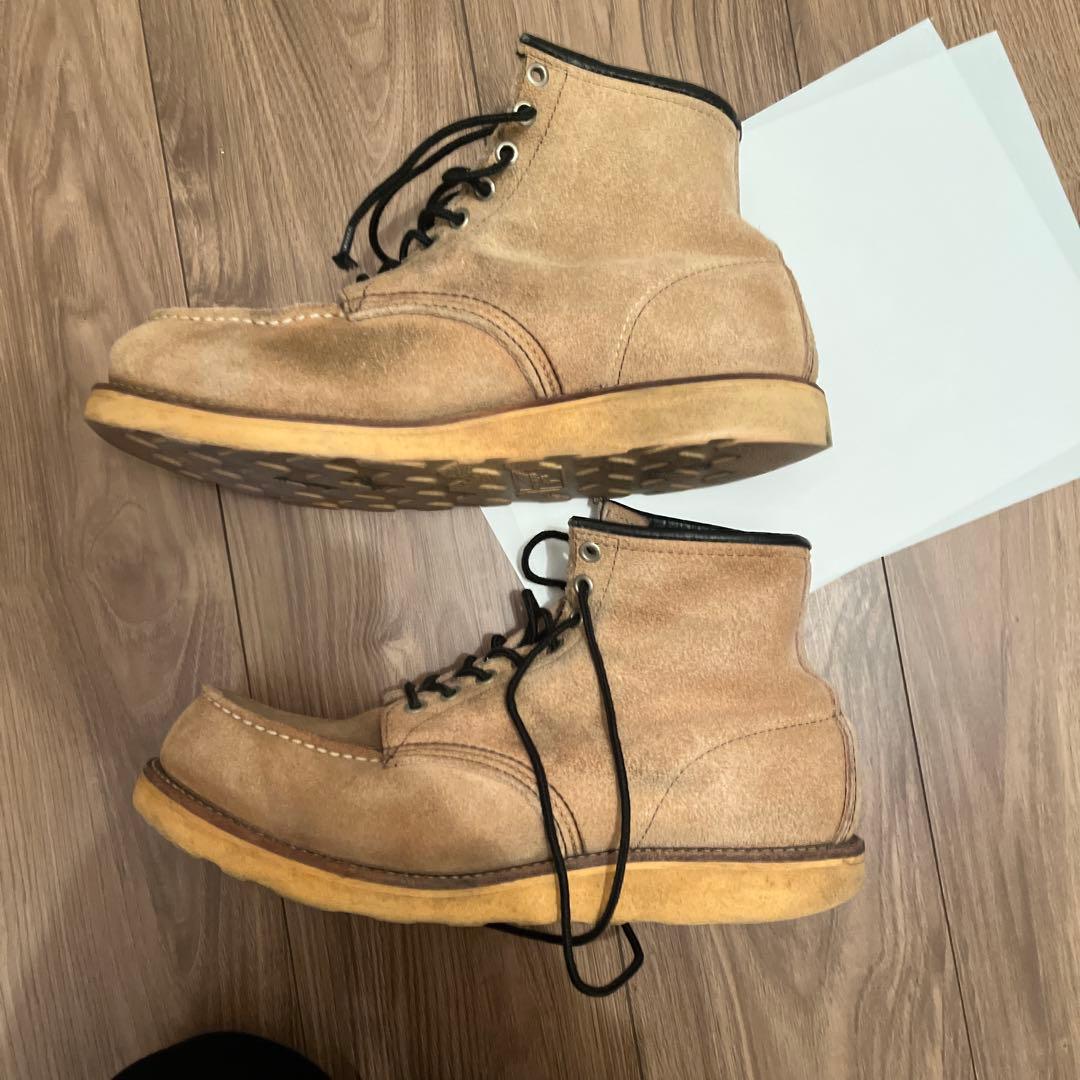 レッドウィング セッター　四角犬タグ 90年代 スウェード ベージュ