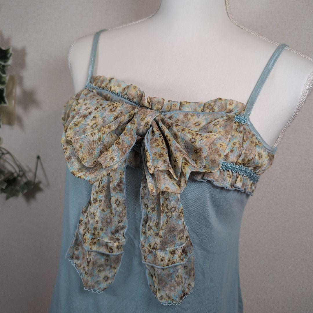 中島興業　axes femme　ビッグリボンキャミ　ベスト　リボンキャミ