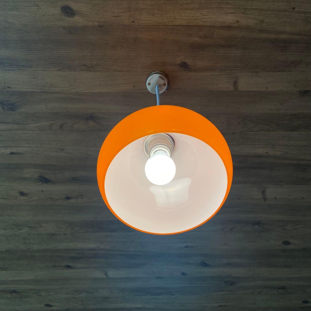 昭和レトロ　天井照明　ペンダントライト　当時物　レトロポップ