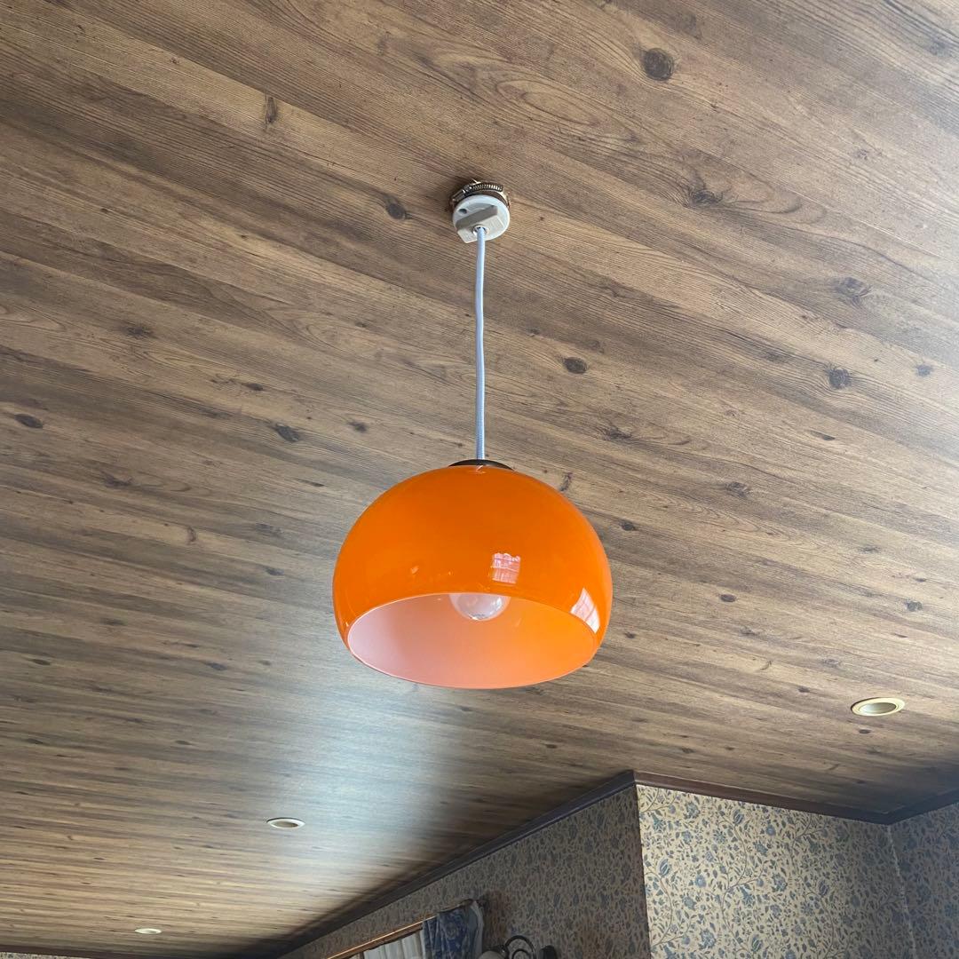 昭和レトロ　天井照明　ペンダントライト　当時物　レトロポップ