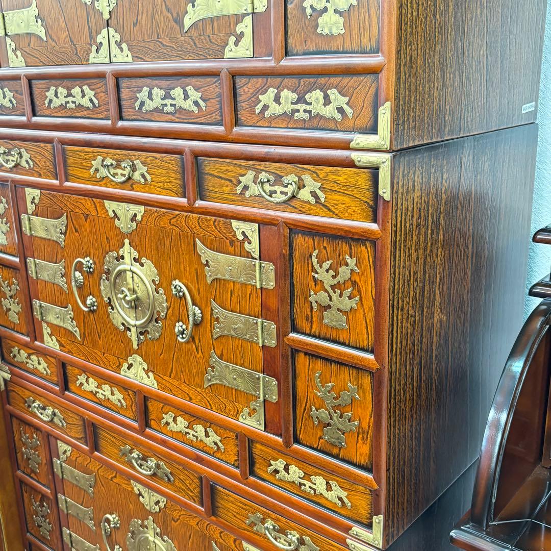 韓国製 八方チェスト 大型収納キャビネット 和家具 和箪笥 収納キャビネット