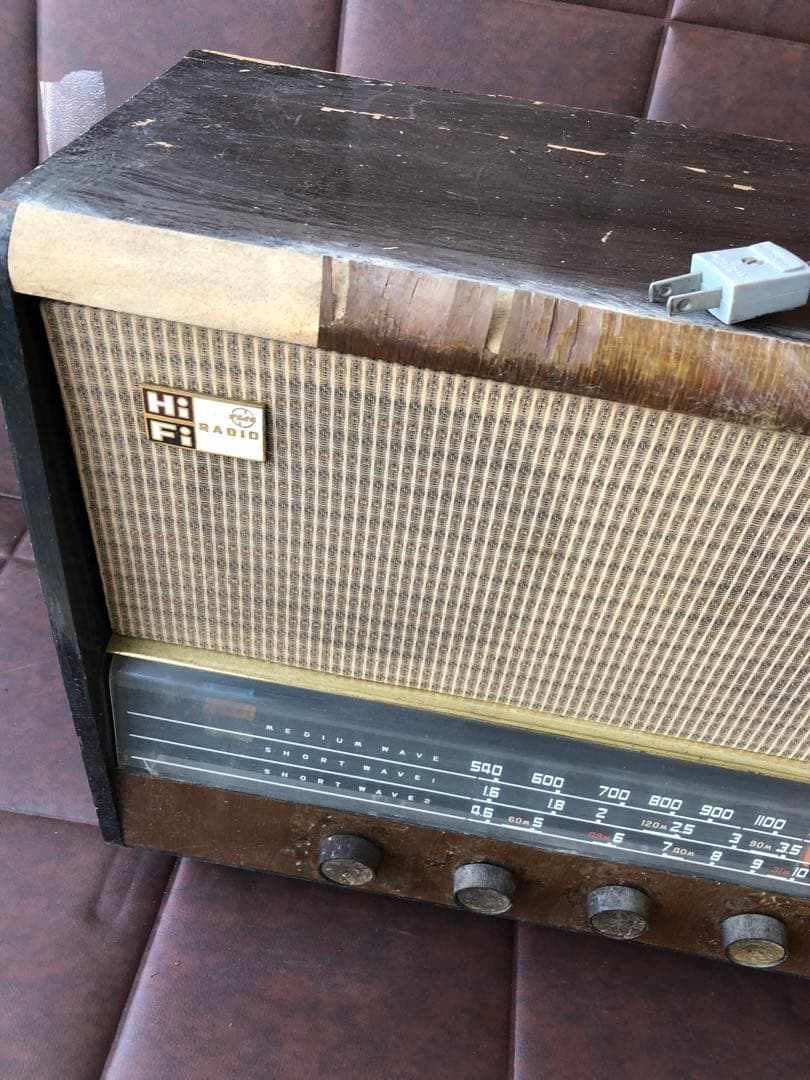 ナショナル 真空管ラジオ 当時物 年代物通電のみ(J66)