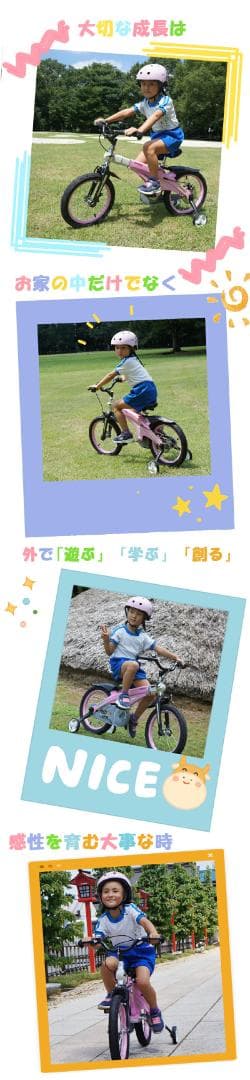 子供用自転車 ピンク16インチ補助輪 泥除け前後つき ディスクブレーキ送料無料