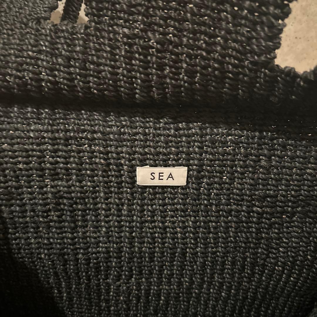 SEA(シー)オールアバカ カゴバーキンバッグ　M ブラック