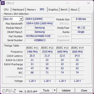 SAMSUNG DDR4-3200 8GB×2枚組