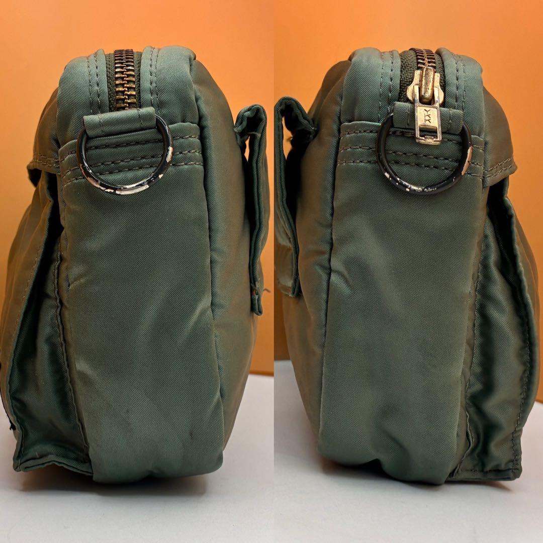 【美品✨】ポーター タンカー ショルダーバッグ ボディバッグ セージグリーン