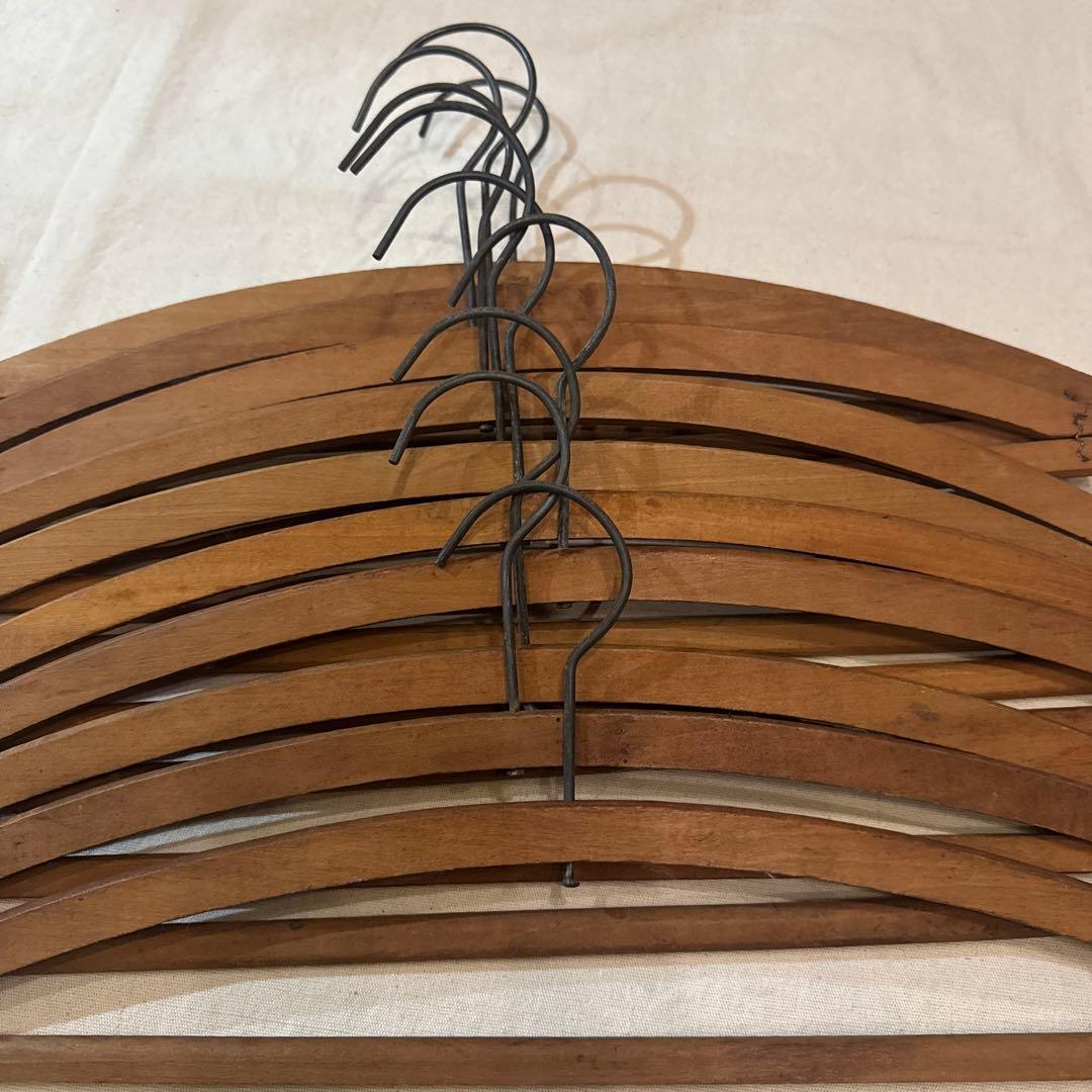 40s VINTAGE HANGER ヴィンテージハンガー バー付 字入 SET