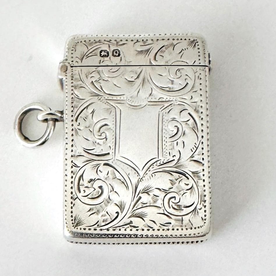 ★1899年代 英国★アンティーク/純銀製/マッチケース/925/チェスター