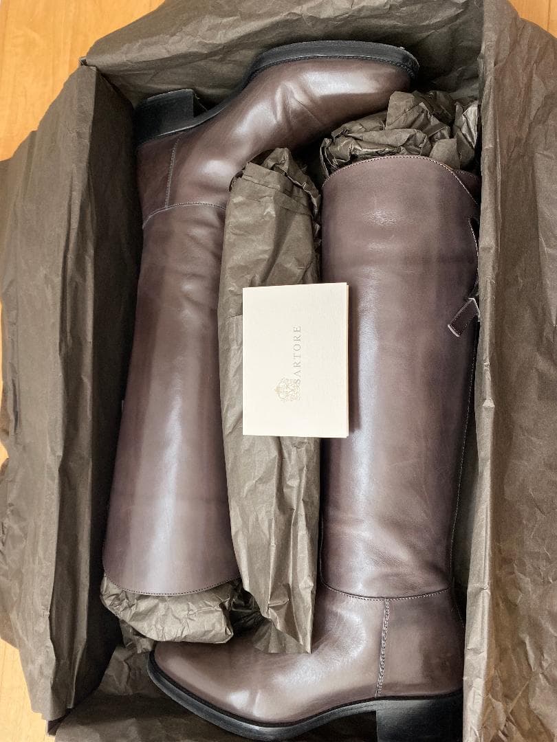 【美品】sartore シングルバックベルト・ロングブーツ／34 1/2 ①