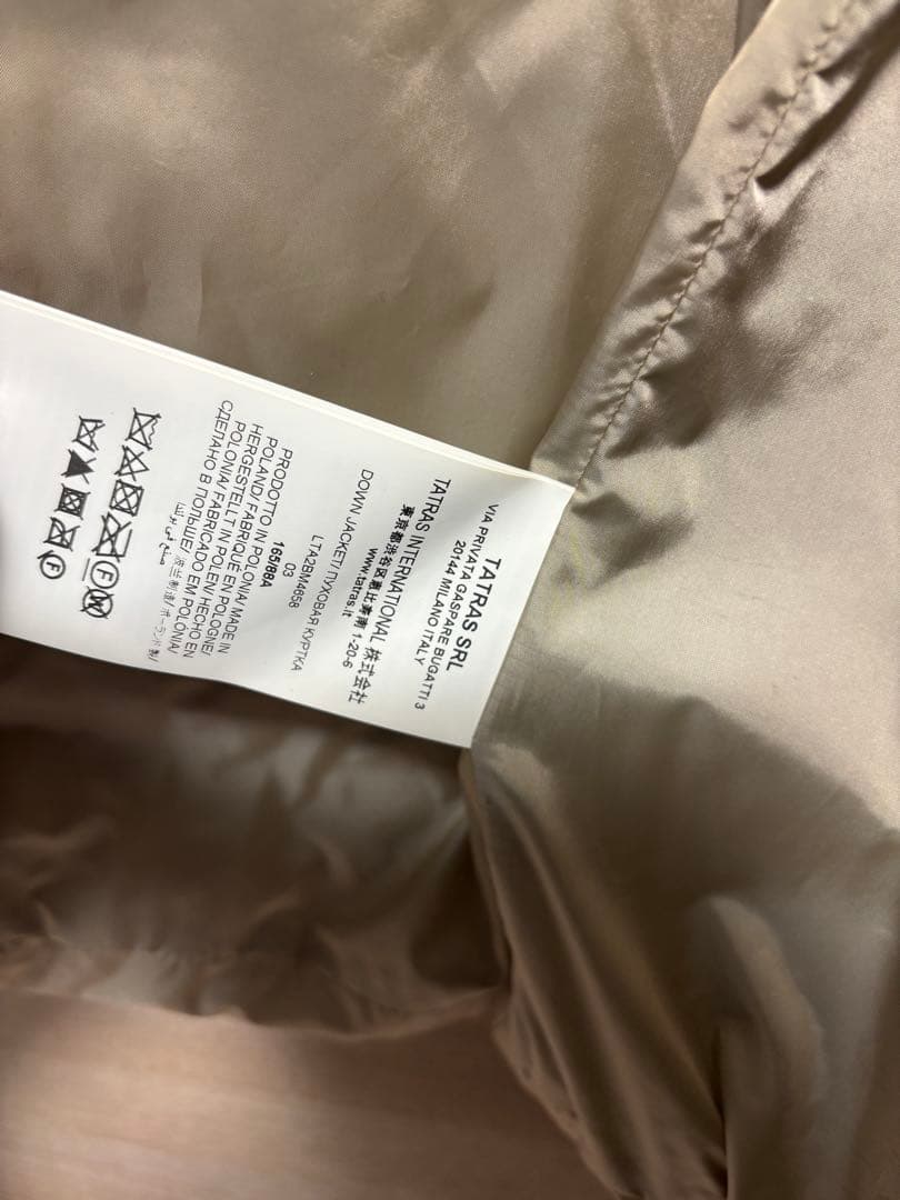 TATRAS タトラス ノーカラーライトダウン ACACIA サイズ3