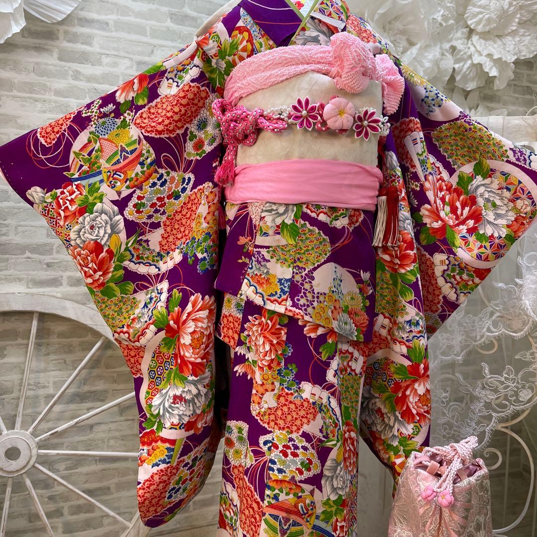 にゃんこ★アンティーク七五三着物セット★3歳用