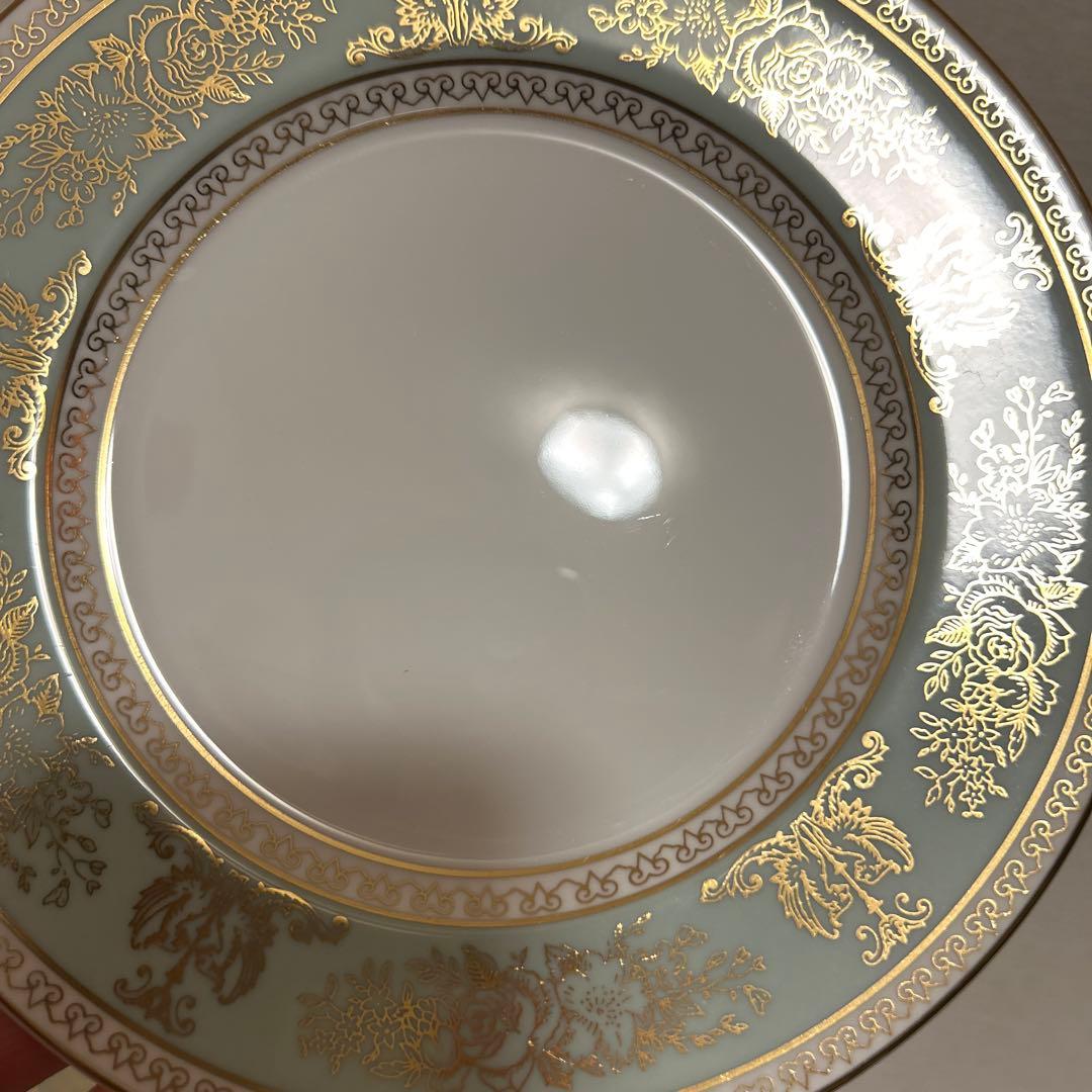 ウェッジウッド　コロンビア　セージグリーン　デザートプレート　17.5cm