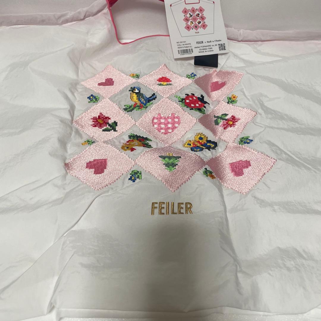 FEILER ハイジXボールアンドチェーン エコバッグ ホワイトL