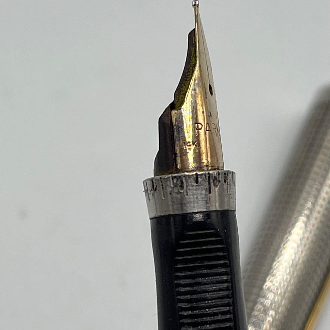 PARKER パーカー 万年筆 スターリングシルバー ペン先 14K F
