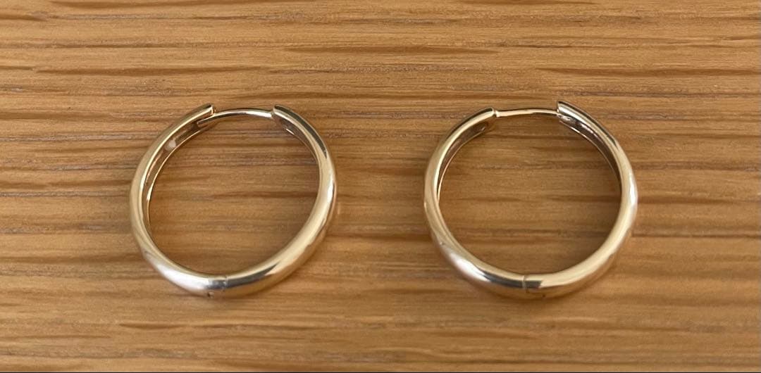 【22時まで】AVALANCHE 10K YG フープピアス 20mm 両耳