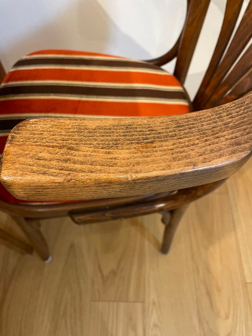 木製ヴィンテージチェア　ストライプ