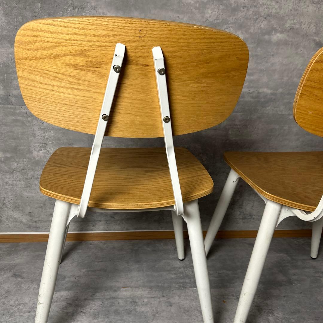 ダイニングチェア　ナチュラル　ホワイト　学習椅子　北欧