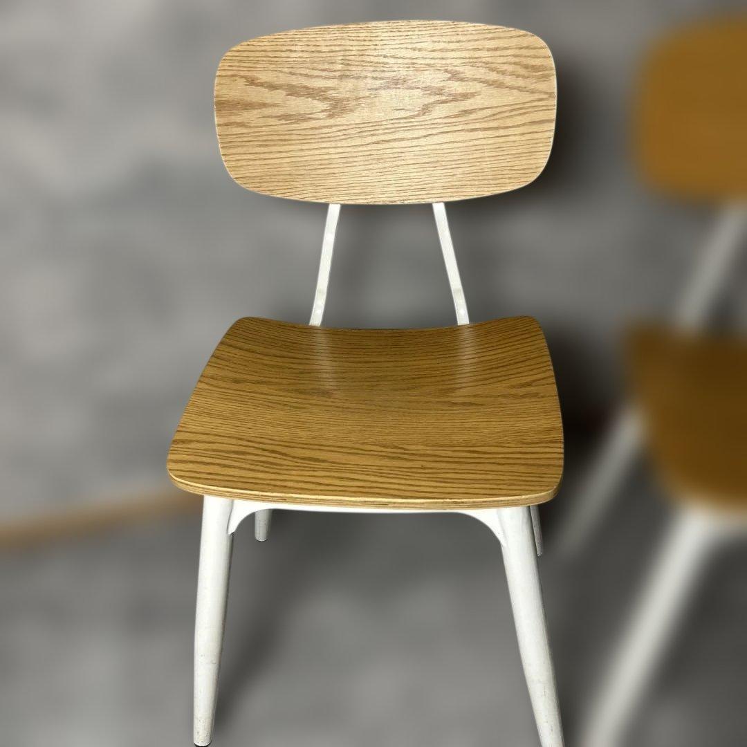 ダイニングチェア　ナチュラル　ホワイト　学習椅子　北欧