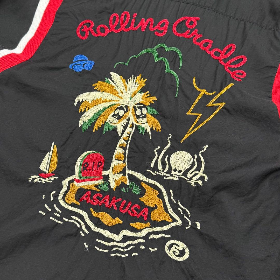 ROLLING CRADLE ローリングクレイドル ボーリングシャツ ブラック