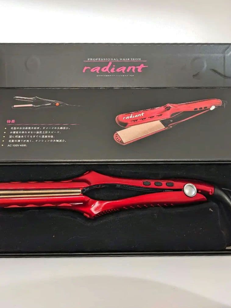 radiant プロフェッショナル ヘアアイロン　28mm　赤