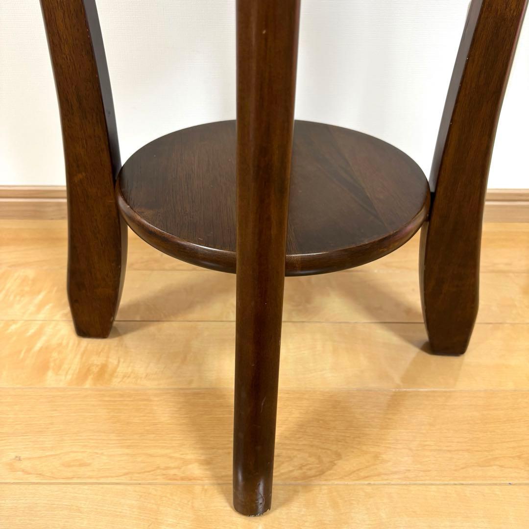 アンティーク 天然木 花台 サイドテーブル コンソールテーブル 飾り台 猫脚