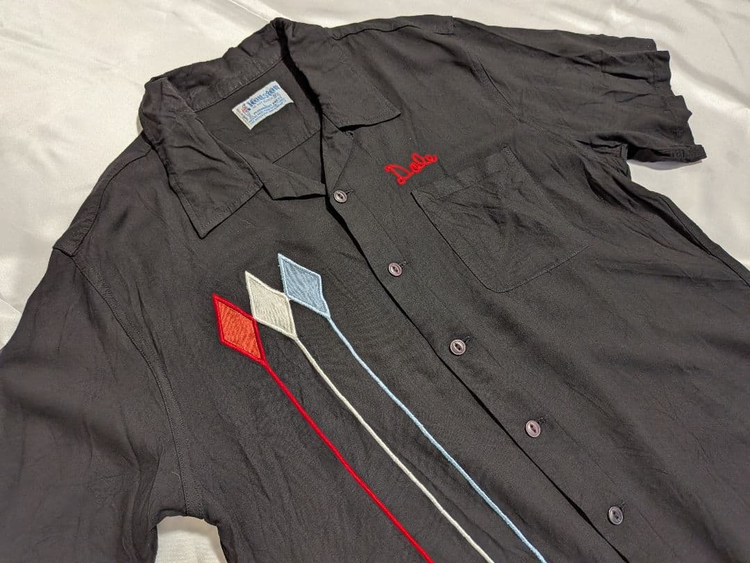 ヒューストン　 ボウリングシャツ ビンテージ ロカベリー 黒 L