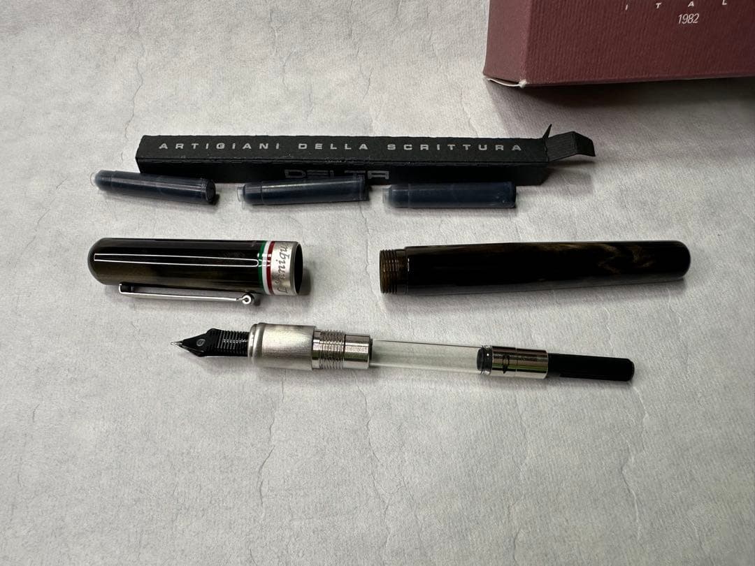 新品未使用 オロビアンコ デルタ コラボ万年筆 コンパーニョ ダークグリーン