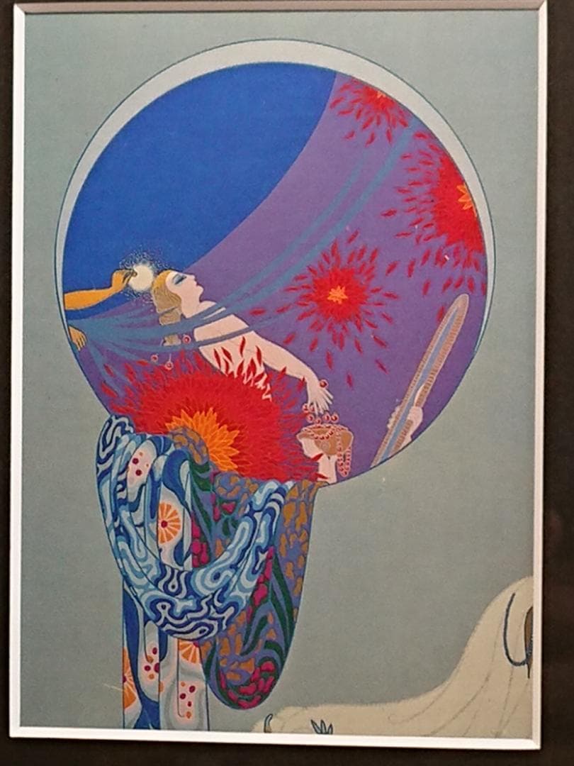 【美品】エルテ　版画　ポスター　置物　インテリア　工芸品　美術品　A2779