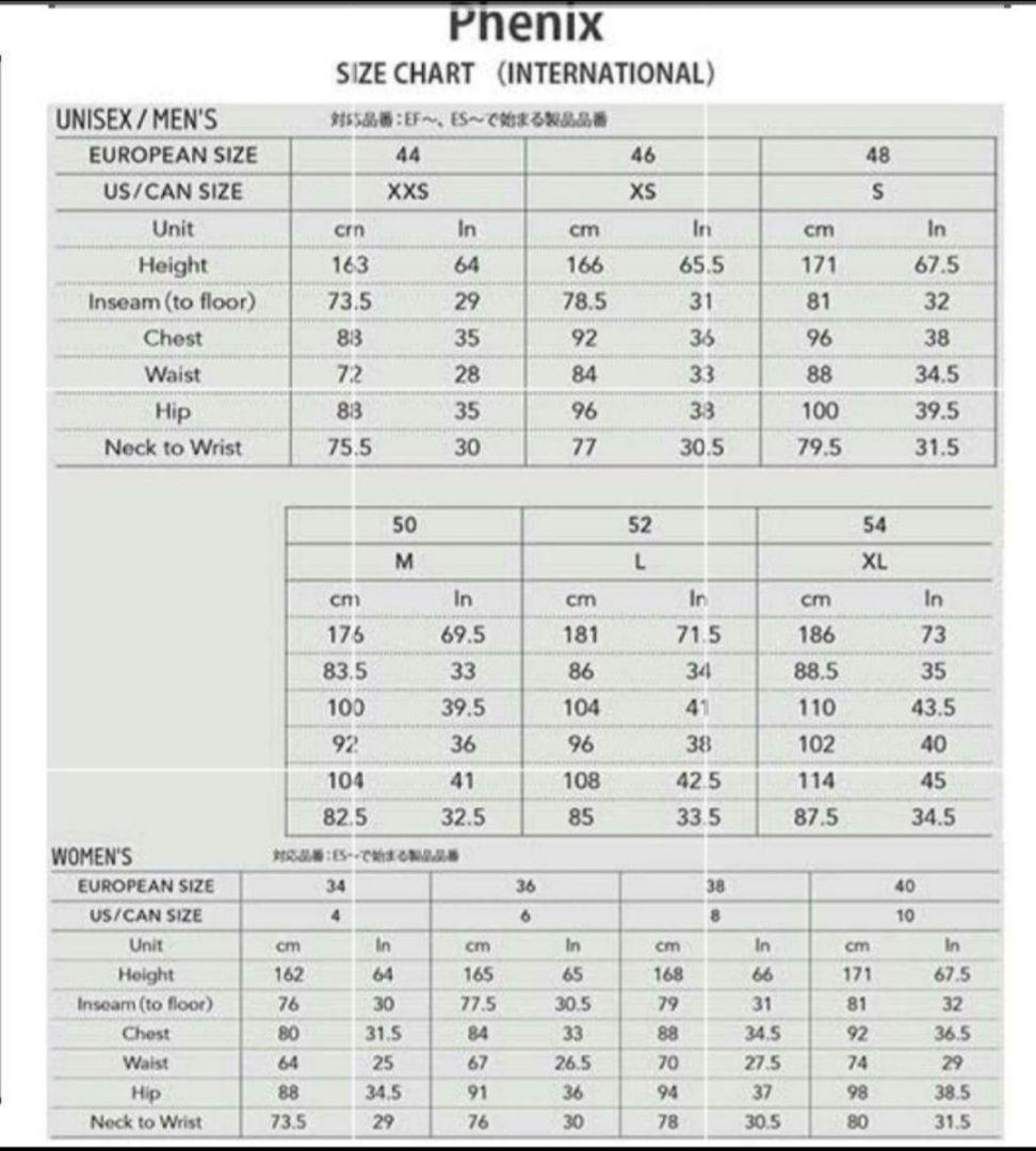 e35 フェニックス Phenix 最高級グレード レディーススキーウェア上下