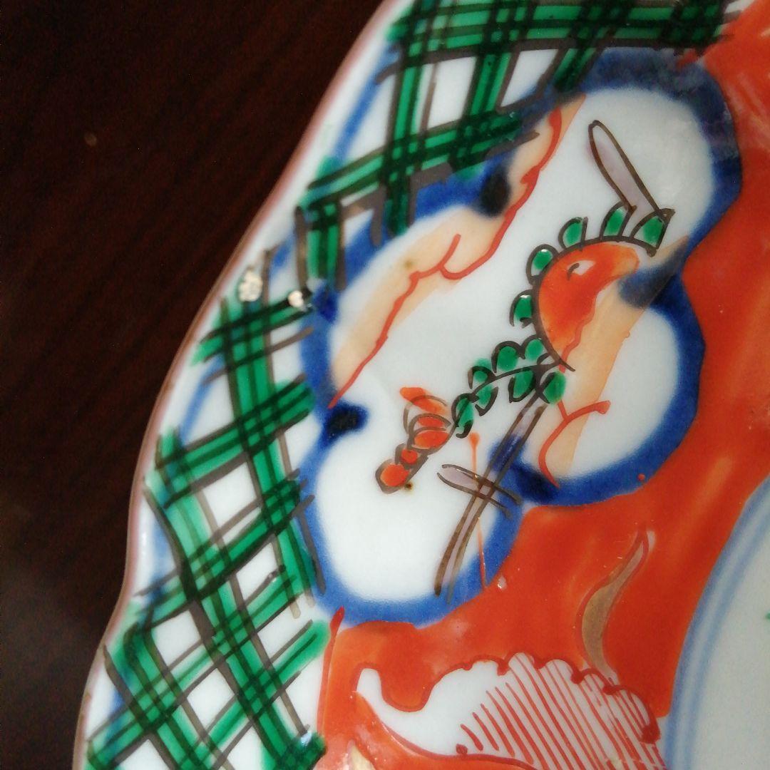 伊万里　錦膾皿　6客　15.1cm　明治～大正期