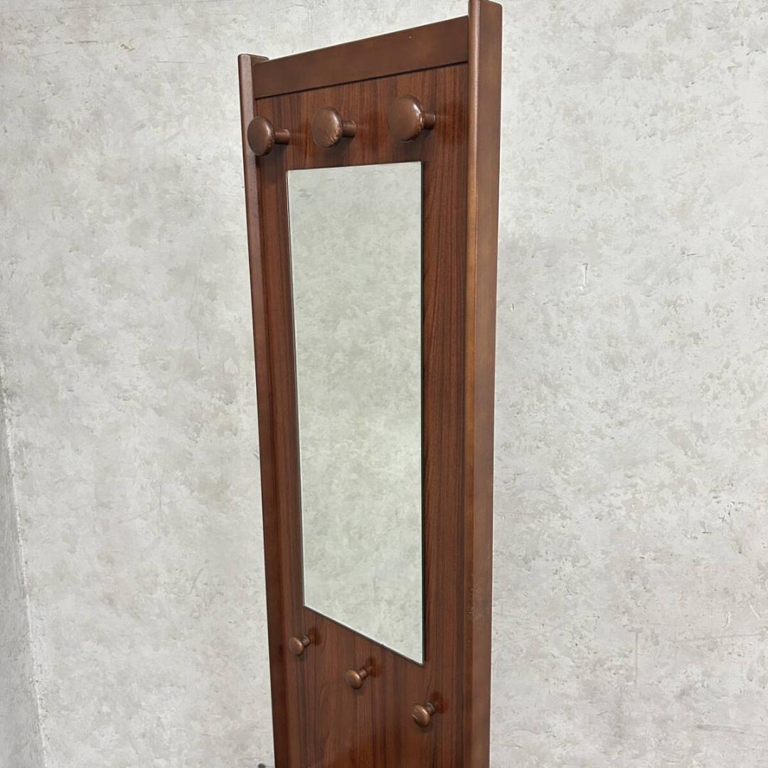 カリモク karimoku ミラー付き 傘立て 鏡付き ハンガーラック 帽子掛け