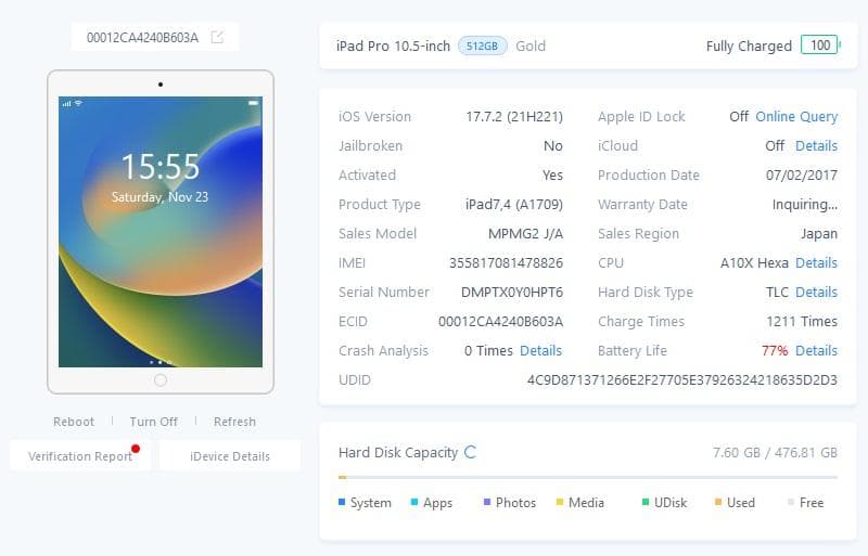iPad Pro 10.5 Cellular◆512GB / A1709※訳アリ
