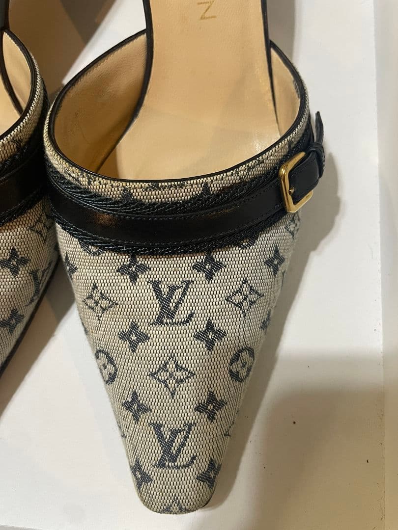 Louis Vuitton ミュール ベージュ/ブラック