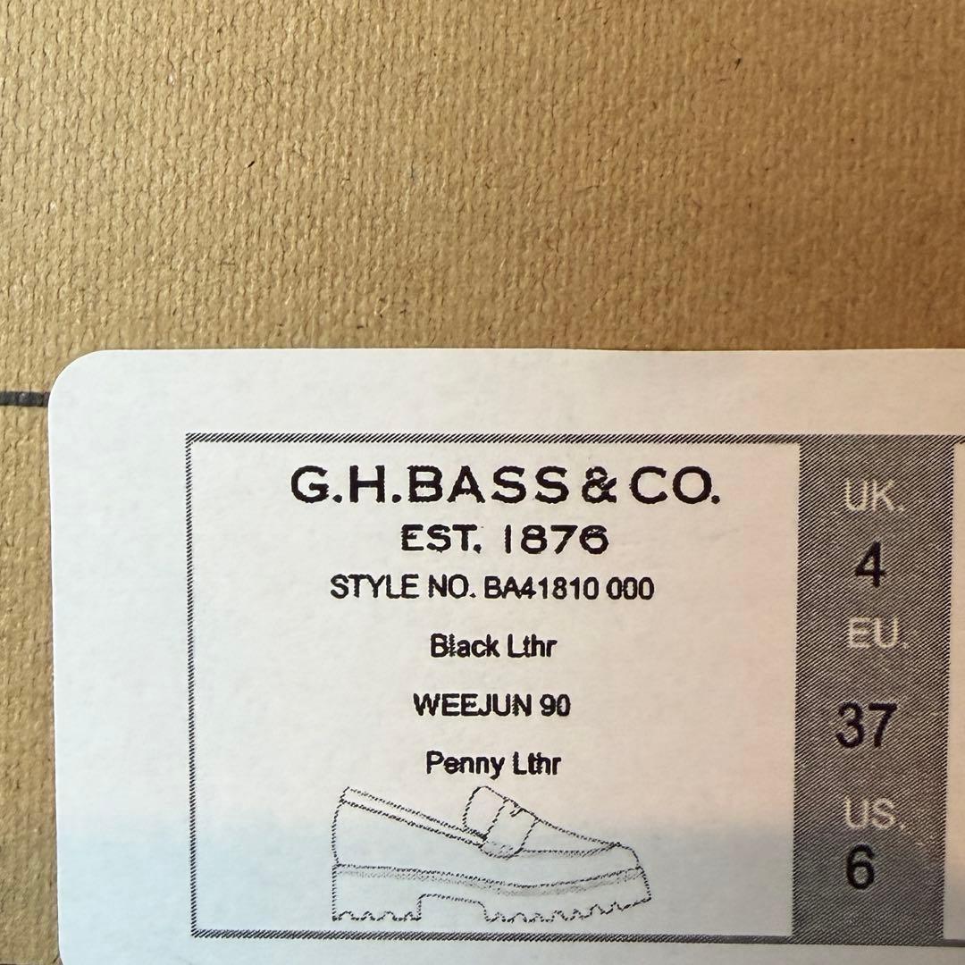 美品　G.H. Bass 厚底　ローファー　ブラック　黒　ジーエイチバス