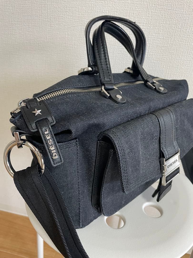 DIESEL デニム ブラック ショルダーバッグ