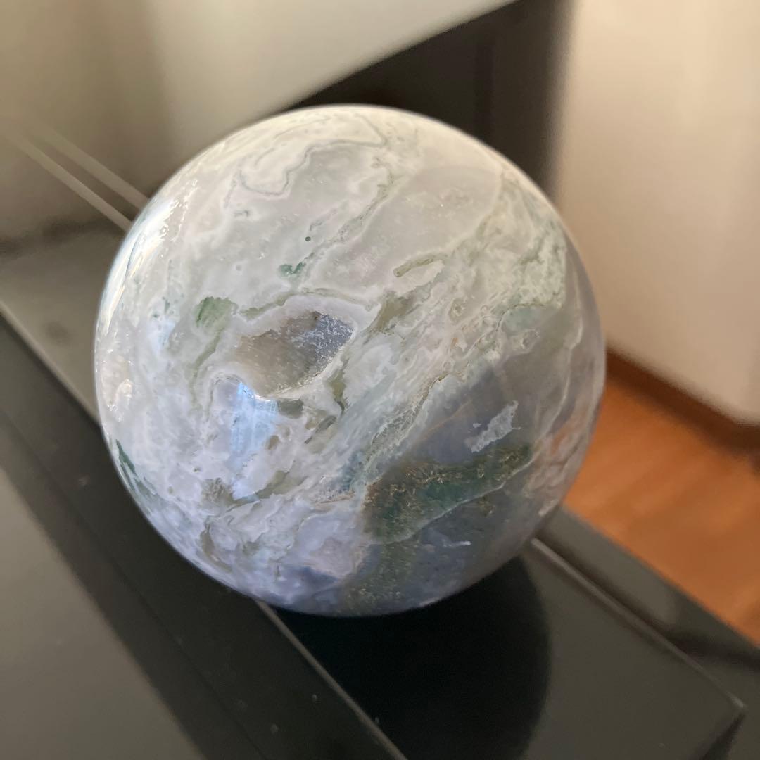 ぴぃさま専用珍！モスアゲートオーシャンジャスパーの共生　スフィア　天然石C263