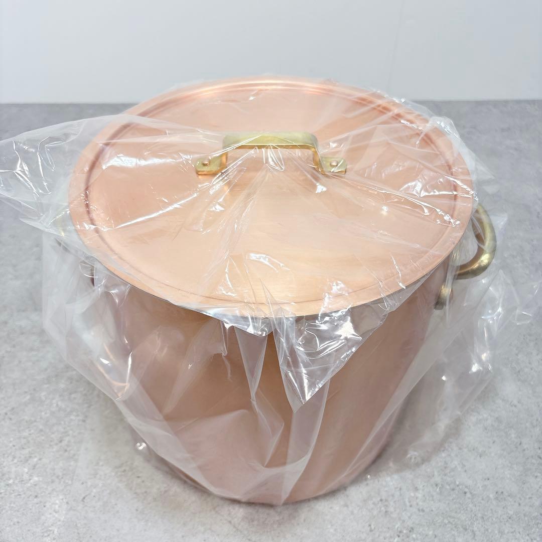 新品未使用　エトール　プロシリーズ　銅製　寸胴鍋　高さ/直径27cm 15.4L