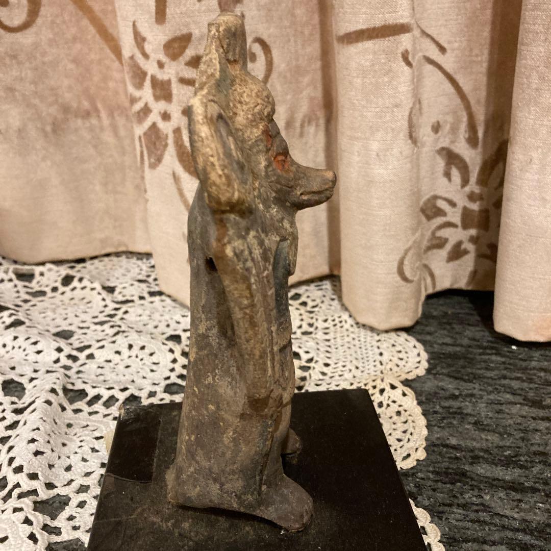 中南米　古美術　マヤ文明？　台座付き