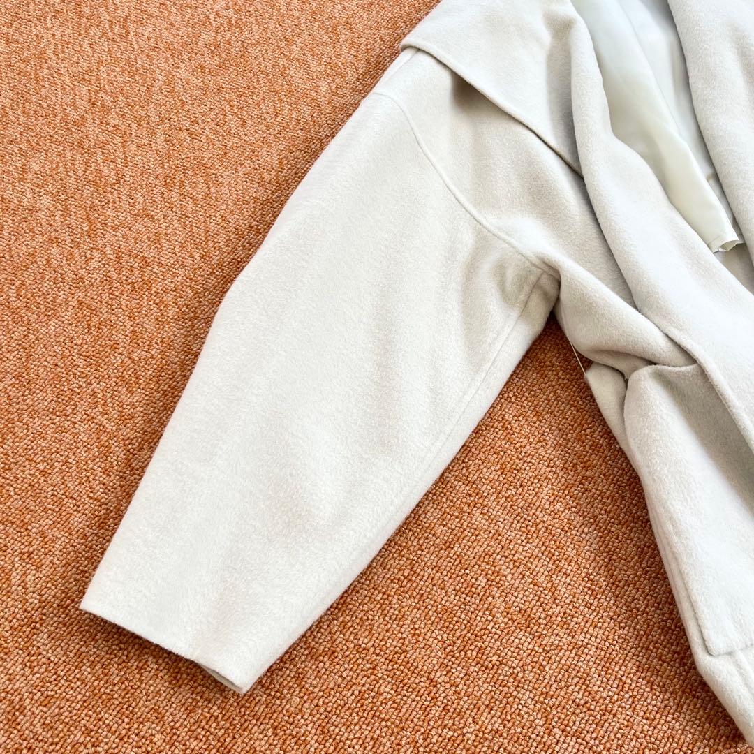 moku様　アンクレイヴ ショールカラー ベルト付き リバーミドルコート ウール