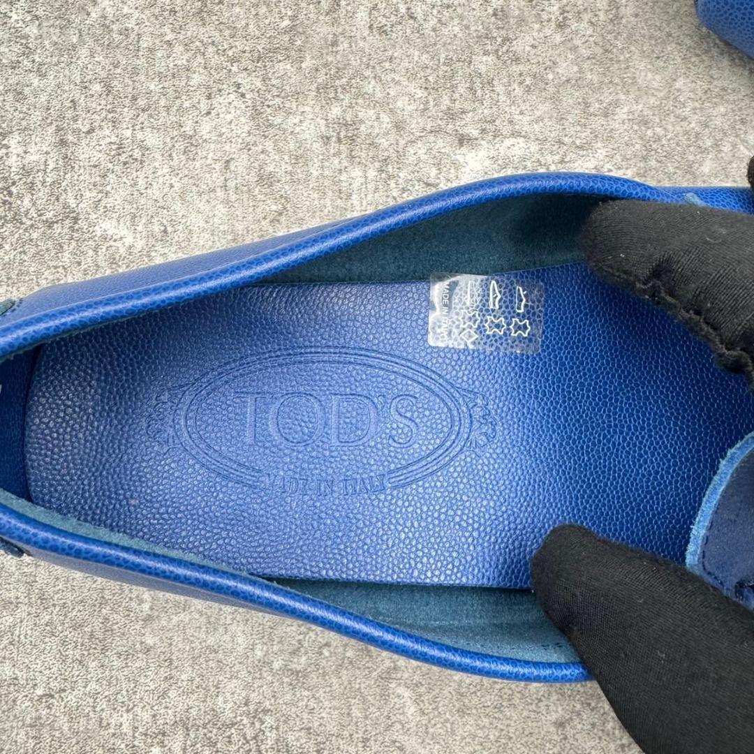 極美品　トッズ ブルー　ゴンミーノ　ドライビングシューズ　モカシン　レザー 本革